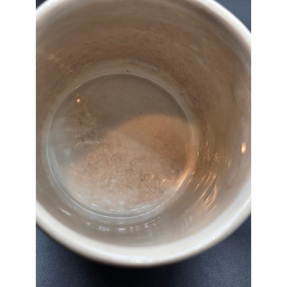 Vintage MCM Arabia Finland Yellow Butterly Pitcher Cream Crackle Glaze - Picture 9 of 10